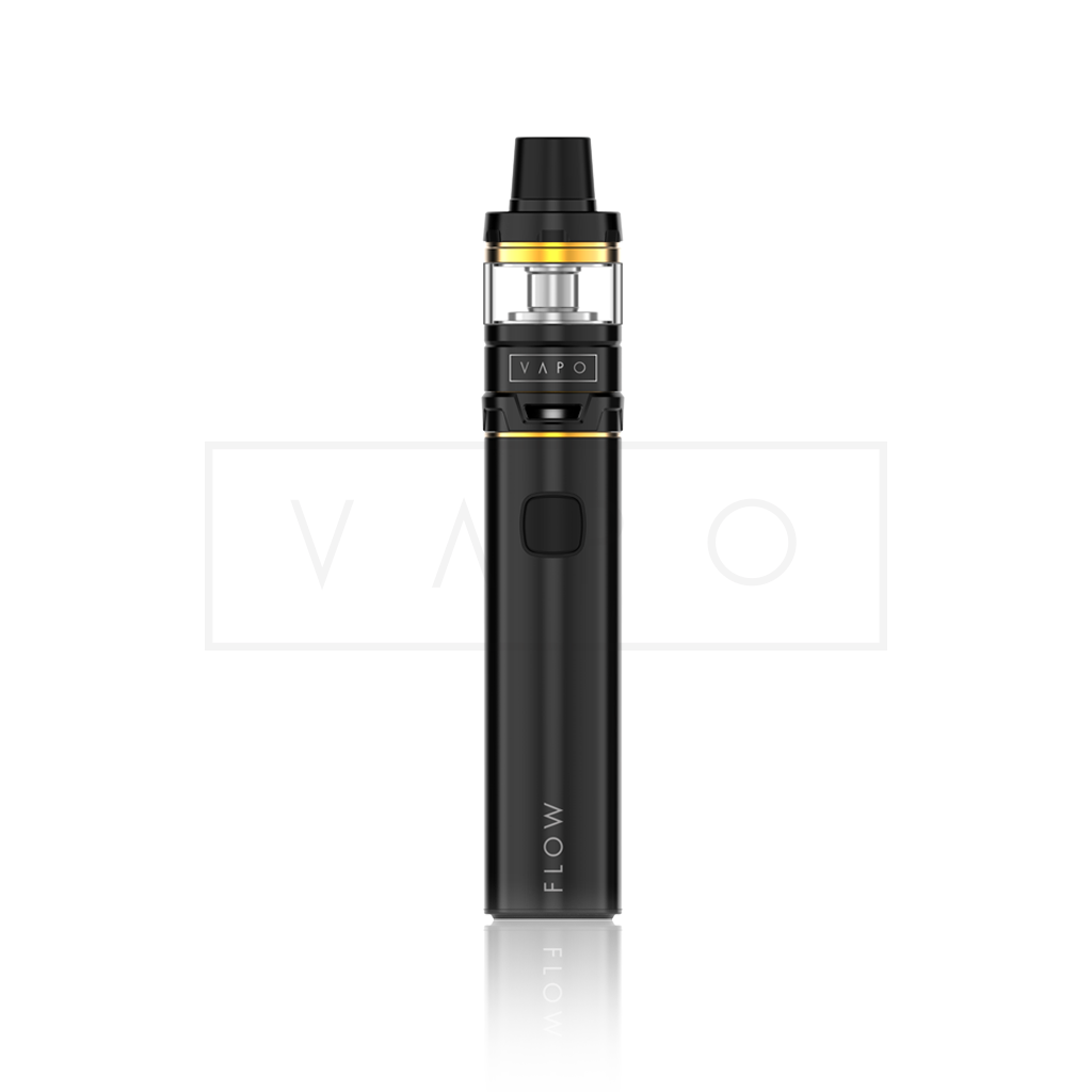 A black VAPO Flow Pen Style Vape